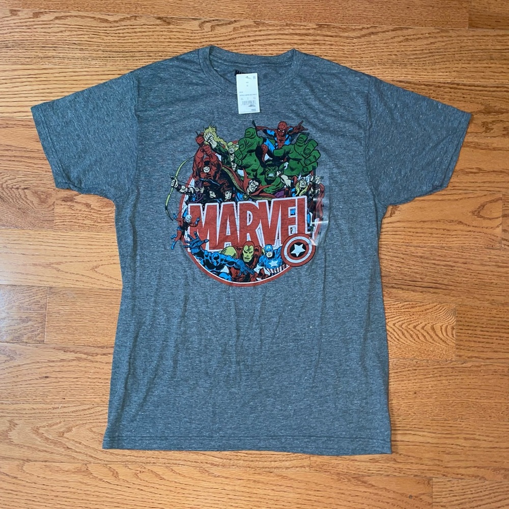Men’s Marvel Graphic T-Shirt Graphite Heather - Size Medium